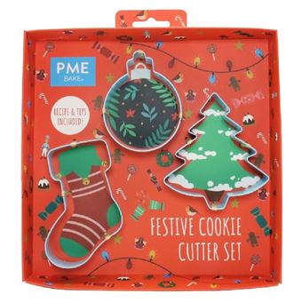 Picture of CHRISTMAS FESTIVE cookie CUTTER SET x 3